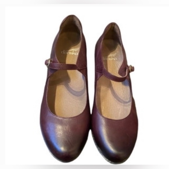 New Dansko Leather New Women’s Mary Jane Loralie Wine shoes - Picture 1 of 5